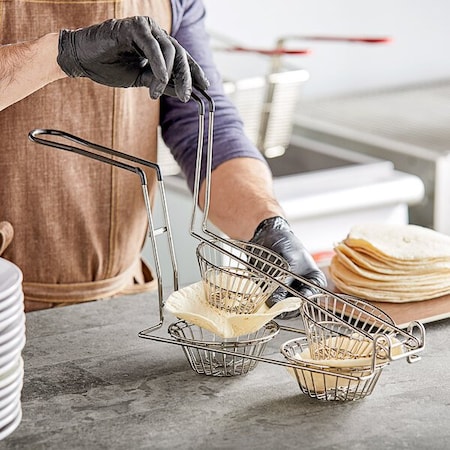 6in Tortilla Double Taco Cup Fry Basket